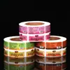 Rollos de Pegatinas Adhesivas PVC Impresión Publicitaria Pegatinas para Etiquetas de Alimentos Pegatinas Selladoras para Snacks de Intestino de Pescado Producción de Grado Alimentario