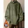 Chaqueta con capucha de gamuza acolchada forrada de forro polar flor de ciruelo D2151/regular P58 forrada de forro polar P68