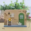 Estilo japonês dos desenhos animados resina ferro madeira mercearias jardinagem carnudo micro paisagem flor plug-in tiro adereços ornamentos resumo