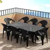 Mesa y Silla de Plástico para Patio Exterior Combinación Mesa para Puesto de Comida Mercado Nocturno Silla con Respaldo Barbacoa Impermeable Protector Solar Playa Exportación
