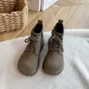 Botines de moda estilo coreano para niñas, nueva colección otoño/invierno 2026, botines amarillos versátiles para niños mayores, botines cortos retro para niños, estilo moderno
