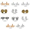 Exagerados Especiales con Forma Personalidad Abstracta Creativo Animal Elefante León Tigre Leopardo Gama Alta Negocios Gemelos para Camisa Botones de Puño