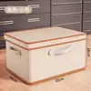 Caja de Almacenamiento para Ropa de Algodón y Lino, Organizador de Almacenamiento para Armario, Cesta Plegable para Almacenamiento de Pantalones y Ropa