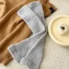 Calcetines altos de forro polar de coral para rodillas, venta al por mayor, transfronterizos, gruesos, cálidos para el frío, calcetines largos para dormir hasta la rodilla