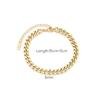 Pulsera de moda europea y americana transfronteriza de acero inoxidable chapado en oro de 18k unisex de doble capa de cadena cubana y cadena de serpiente plana