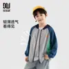 Chaqueta ligera de verano para niños Duoduo, ropa deportiva, ropa de protección solar para exteriores, chaqueta de malla transpirable para niños mayores