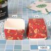 Copo Quadrado Descartável Resistente a Altas Temperaturas para Bolo, Porta-Copos de Papel para Chiffon de Hokkaido, Copo para Forno, Copo para Muffin 100