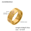 Anillo Omaca Estilo Ins Flor de Ciruelo con Garras Zirconia Acero Inoxidable Chapado en Oro Real de 18 Quilates Joyería Simple de Moda Que No Se Desvanece