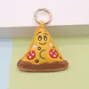 Llavero de cuero de moda de hamburguesa y papas fritas, accesorio de bolso de alta gama, llavero lindo y versátil, regalo pequeño