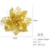 Guirnalda de flores huecas de Navidad de 16 cm, color dorado y rosa, de ratán, para manualidades, flores decorativas, accesorios para árbol de Navidad, colgante, fabricante