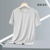 Alta Qualidade Deep Stock Verão Casal Seda Gelada Secagem rápida Camiseta de manga curta Casual All-match Absorção de umidade Respirável Gola redonda Ice Sense