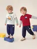 Camiseta de Manga Longa Falsa Duas Peças para Meninos Jellybaby Roupas de Outono para Crianças Tops Infantis Camisetas Básicas Roupas de Bebê para Outono