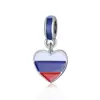 Explosões Transfronteiriças Pulseira Colar Pingente Bandeira Panjia Pingente em Forma de Coração DIY Caseiro Bandeira Nacional da Copa do Mundo