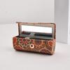 Estuche de regalo portátil estilo chino para lápiz labial, sencillo y elegante, con espejo, plegable y a prueba de polvo.