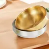 Plato de Condimentos de Acero Inoxidable 304 Coreano, Plato para Platos Fríos, Plato Dorado para Kimchi Coreano, Plato Pequeño, Bol Pequeño para Cocinar, Plato para Salsa