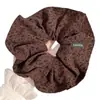 Scrunchie Vintage Leopard Print Oversized Elástico de Cabelo Corda de Cabelo Fashion Coque Outono e Inverno Acessório de Cabelo de Alta Qualidade