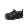 Zapatos Infantiles Estilo Nuevo Primavera y Otoño 2026 Elegantes Zapatos de Encaje para Niñas Estilo Academia Sencillo y Elegante Zapatos de Cuero de Suela Blanda Británicos