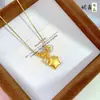 Nixin Artesanal [Tecendo Sonhos de Estrela Cadente] Pingente de Estrela de Origami Sólido Dourado Antigo Design de Nicho DIY com um Toque de Sofisticação