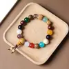 Pulseira de Bodhi de Dezoito Sementes Novo Estilo de Hangzhou Lingyin, Pulseira Genuína de 8 Sementes para Homens e Mulheres, Ornamento de Mão de Bodhi de Dezoito Sementes de Putuo