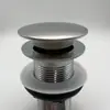Venta al por mayor de fábrica tapón de rebote tipo pulsador acero inoxidable desagüe para lavabo de cristal desagüe para lavabo