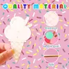 Decoración de Helado de Verano de Amazon Manualidades de Madera DIY Sin Terminar Manualidad de Pintura Infantil Pieza de Madera Colgante