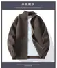 Nuevo suéter de punto con media cremallera a rayas, cuello alto, para hombre, moda transfronteriza, para uso casual de otoño e invierno, top versátil