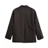 Exportación Transfronteriza al por Mayor Ropa de Mujer Otoño e Invierno 2025 Estilo Europeo y Americano Holgada Casual Chaqueta de Traje Cruzada para Mujer A711805