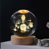 Bola de Cristal Galáxia Personalizável Criativa 3D Gravada a Laser Transfronteiriça Luminosa Luz Noturna Ornamento de Mesa Presente de Aniversário