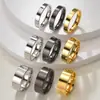 Moda Europea y Americana Transfronteriza Estilo Minimalista Acero Inoxidable Joyería para Parejas Anillo Liso de 4 mm, 6 mm, 8 mm Set de Accesorios para Manos