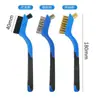 Escova pequena de arame de aço, escova de cerdas de PP, escova de limpeza de arame de cobre 7 polegadas Escova de arame de aço inoxidável para reparo de telefone, cozinha e limpeza de rodas de carro