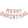 Juego de Letras Navideñas de 16 pulgadas Decoración para Fiesta MerryChristmas Globos de Papel de Aluminio Coloridos Rojo y Verde Navideño