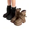 Botines Melard, botines para mujer, nuevo estilo 2026, botines de tubo estilo británico tipo Martin, botines sencillos de primavera/otoño para mujer, botines retro con plataforma