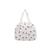 Nueva bolsa de almuerzo de pana para mujer con fresas, bolsa grande de capacidad, bolsa de picnic, bolso de mano, bolso para dama