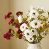 Nueva Flor Artificial de Crisantemo Pequeño de Múltiples Cabezas Estilo Chino Rama Única Flor de Tela de Seda Arreglo de Flores Artificiales de Gama Alta Ramo Suave