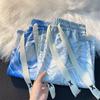 Shorts Florales de Seda de Hielo para Hombre Verano Delgados Sueltos Vacaciones de Playa Americano High Street Pantalones Cinco Puntos Modernos Frescos