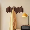 Cabide de Parede em Formato de Tecla de Piano, Gancho Inteiriço de Madeira Maciça, Rack de Armazenamento de Roupas e Bolsas para Sala de Estar, Rack Decorativo para Entrada