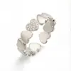 Anillo Abierto Geométrico de Corazón Chapado en Cobre Dorado de 18K con Circonita Aogu Simple y Personalizado Anillo Versátil de Lujo Accesible de Nicho para Mujer