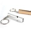 Llavero de Acero Inoxidable Silbato Pequeño Tubo Doble Plano de Alta Frecuencia Metal Exterior Primeros Auxilios Autorescate Supervivencia Accesorios