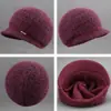 Chapéus de Inverno para Mulheres de Meia-Idade e Idosas Vovó Senhora Idosa Chapéu de Tricô Proteção contra Frio Aquecimento Mais Lã Chapéu de Lã com Proteção para as Orelhas para Mãe