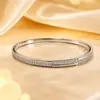 Pulseira Fina Segmentada de Zircônia de Duas Fileiras, Vendida Quente Transfronteiriça para Mulheres, Versátil para o Trabalho e Encontros, Joia de Presente de Aniversário