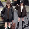 Abrigo de Otoño para Niñas 2026 Nuevo Moda Top de Dos Piezas Falso para Niños, Chaqueta de Cuero Estilo Coreano Súper Elegante para Niñas en Otoño