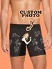 Comercio Exterior Amazon Pod Producción de Una Pieza Ropa Interior Cruzada Boxer Briefs Estampado Digital Patrón para Hombres y Mujeres Fábrica de Boxer Briefs