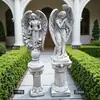 Enfeites Estilo Europeu, Vasos de Flores Coluna Romana, Esculturas, Vilas de Pátio, Jardins de Varanda, Decorações de Casamento, Artesanato de Jardim