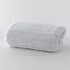 Venda Quente Toalha de Coral Fleece Listrada Doce Toalha de Banho Espessa Absorção de Água Sem Soltar Fiapos Toalha de Rosto Doméstica Venda Direta da Fábrica