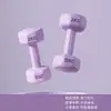Halteres para fitness doméstico feminino, equipamento de fitness unissex, treino muscular de braço para yoga, par de halteres pequenos revestidos de borracha de 2kg