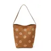 Bolso Cubo Retro de Moda de Gran Capacidad para Mujer Estilo Nuevo Invierno 2025 El Más Fácil de Combinar Bolso de Mano para Hombro de Gama Alta