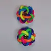 Pelota con Cascabel para Mascotas Pelota Juguete para Perros Pelota Tejida de TPR al por Mayor Pelota Resistente a Mordeduras Pelota para Afilar Dientes Juguete con Sonido