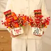 Decoraciones de Año Nuevo 2026 para el Año del Caballo, Decoraciones de Mesa Creativas para el Festival de Primavera, "Heshi Ruyi" (Buena Fortuna) Decoraciones de Mesa para el Día de Año Nuevo, Montaje de Ambiente y Decoración para la Mesa de Año Nuevo