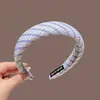 Diadema con Diseño de Corona Alta para Hacer que el Rostro Parezca Más Pequeño, Lujo Ligero, Antideslizante, Tejido, Patrón de Cuadros y Lunares, Sensación de Alta Gama para Adultos y Mujeres Jóvenes