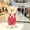 Variedad transfronteriza de lino para parejas, osito de peluche, juguete, colgante, oso de lino, llavero, colgante, muñeca